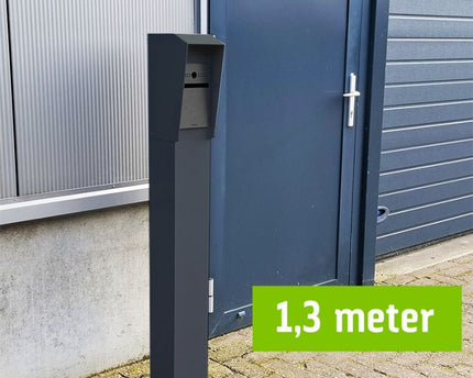 AlarmsysteemExpert.nl Intercomzuil 130cm, 15x15cm Dubbellaags gepoedercoat