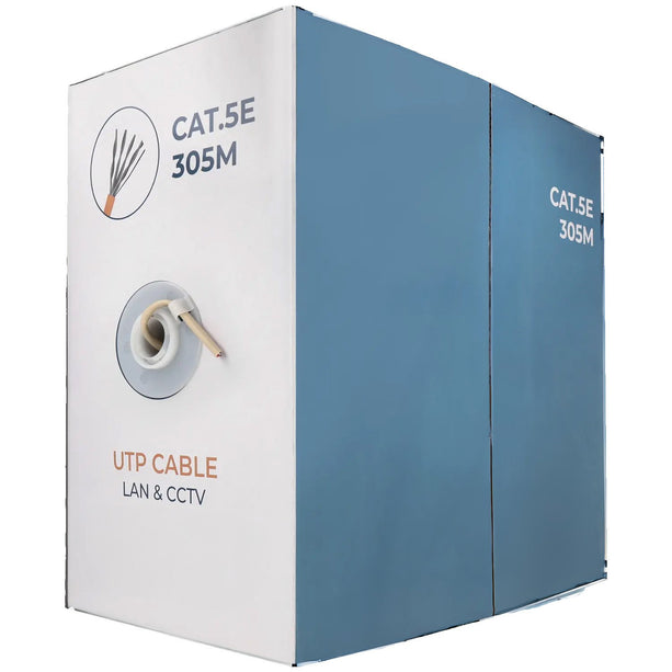 AlarmsysteemExpert.nl Netwerkkabel CAT5e UTP, 305 mtr, Solid aders CCA, Indoor kabel