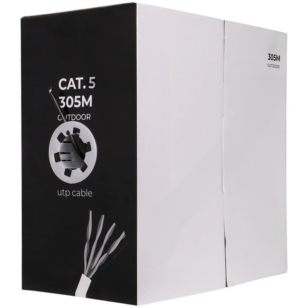 AlarmsysteemExpert.nl Netwerkkabel CAT5e UTP, 305 mtr, Solid aders CCA, Outdoor kabel