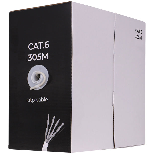 AlarmsysteemExpert.nl Netwerkkabel CAT6 UTP, 305 mtr, Solid aders CCA, indoor kabel