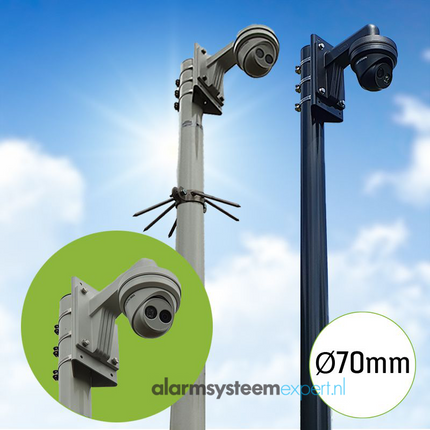 AlarmsysteemExpert.nl Ronde cameramast met kantelanker 3 meter