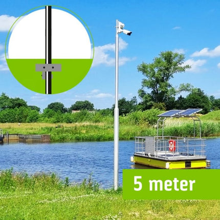 AlarmsysteemExpert.nl Vaste cameramast 5 meter verjongd met inspectieluik