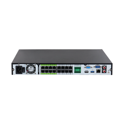 Dahua NVR5216-16P-EI, 16x PoE, Zonder Opslag, Geschikt voor 16 IP camera's