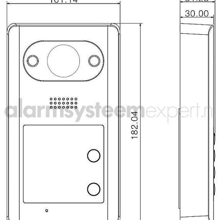 Dahua VTO3211D-P4 Video Intercom buitenpost met 4 drukknoppen, Mifare taglezer, PoE