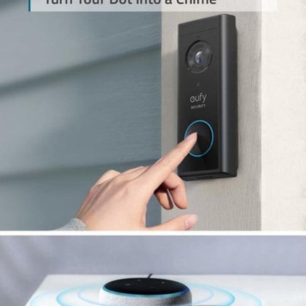 Eufy Videodeurbel Add-on, 2K resolutie, oplaadbare batterij, uitbreiding op Homebase