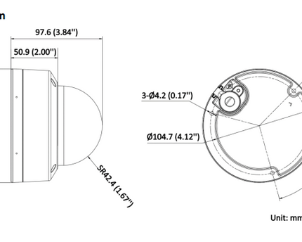 Hikvision DS-2CD2146G2H-ISU 4 MP DarkFighter AcuSense Dome Camera, PoE, Microfoon