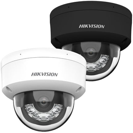 Hikvision DS-2CD2183G2-LIS2U Zwart, 8MP 4K Dome Camera, AcuSense, Smart Hybrid Light, PoE en 2x Microfoon