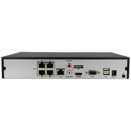 Hikvision HWN-4104MH-4P, 4 Kanaals 4K NVR, PoE