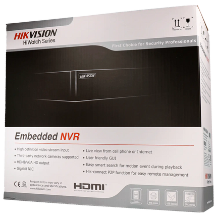 Hikvision HWN-4104MH-4P, 4 Kanaals 4K NVR, PoE