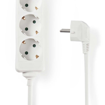 Nedis Stekkerdoos met randaarde, 16 A, 3-wegs, 1.5m