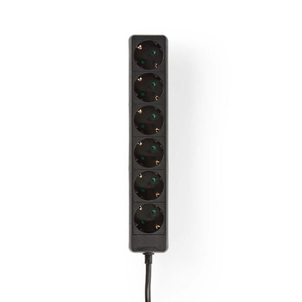 Nedis Stekkerdoos met randaarde, 16 A, 6-wegs, 1.5m