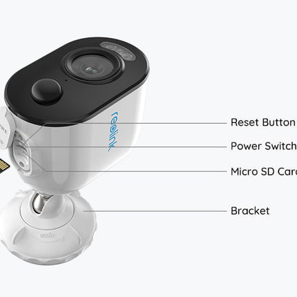 Reolink B330, 5MP Draadloze batterij camera met schrikverlichting