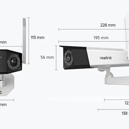 Reolink B750-W 4K/8Mp draadloze Dual-lens batterijcamera 180gr kijkhoek, slimme detectie