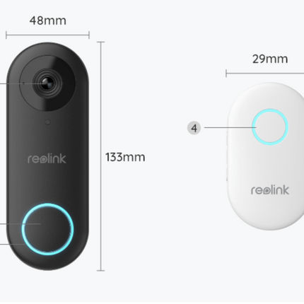Reolink D340W Smart 2K+ WiFi Video deurbel met losse bel